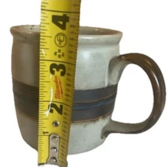 Mid Century OTAGIRI Stoneware HORIZON Pattern HANDLED Coffee Tea MUG 3.5” X 3” - Picture 13 of 16